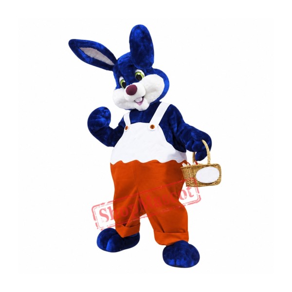 Blue & White Rabbit Mascot Costume