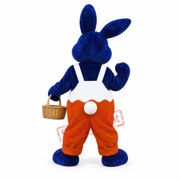 Blue & White Rabbit Mascot Costume