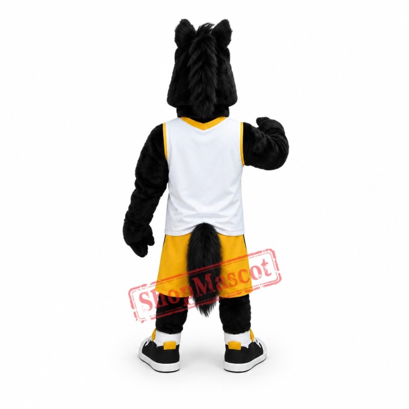 Sport Black Horse Mascot Costume Sport Black Horse Mascot Costume