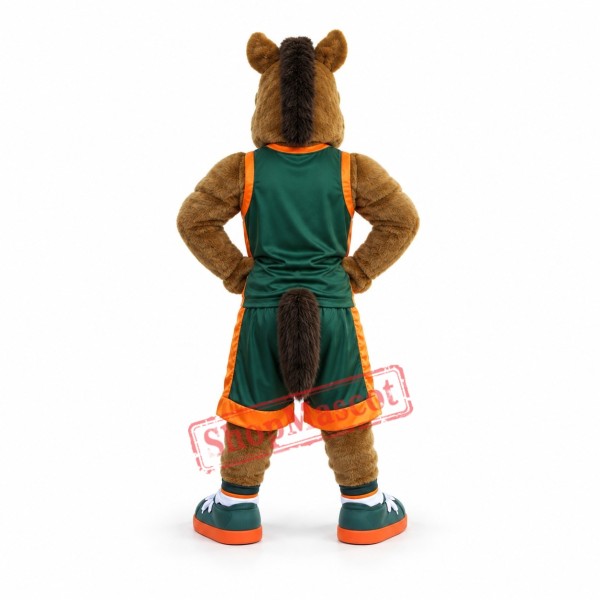 Sport Brown Horse Mascot Costume
