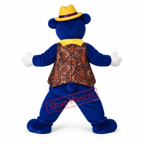 High Quality Blue Bear Mascot Costume
