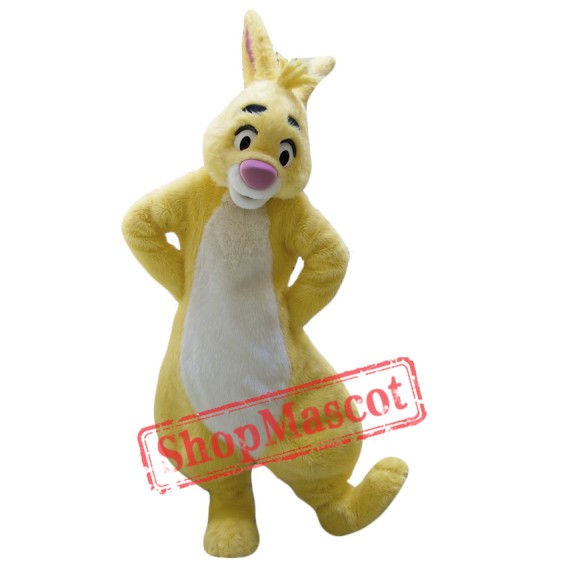 Cute Yellow Rabbit Mascot Costume