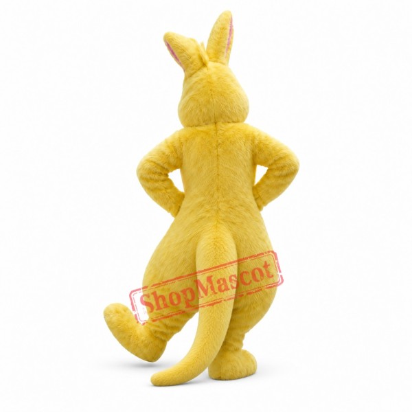 Cute Yellow Rabbit Mascot Costume Cute Yellow Rabbit Mascot Costume