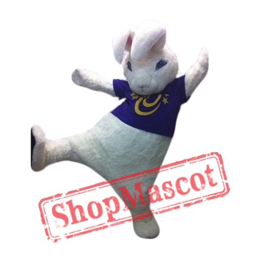 High Quality White Rabbit Mascot Costume