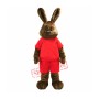 Happy Brown Rabbit Mascot Costume
