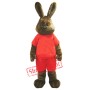 Happy Brown Rabbit Mascot Costume