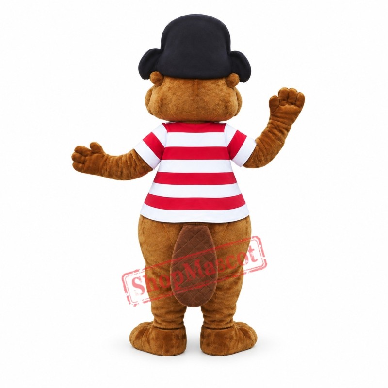 Pirate Beaver Mascot Costume