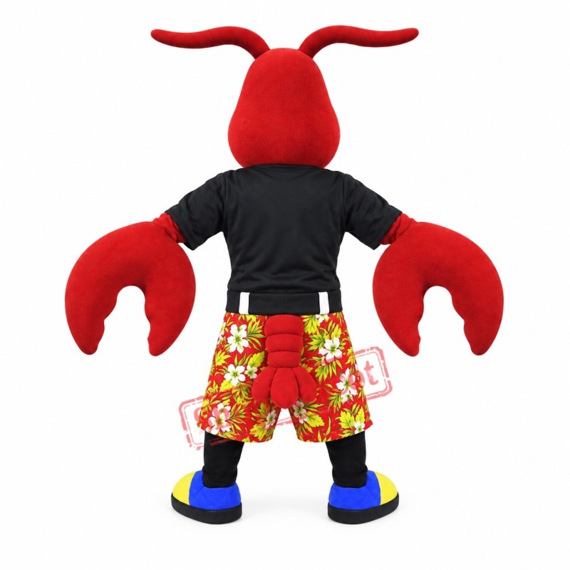 Happy Crawfish Mascot Costume Happy Crawfish Mascot Costume