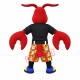 Happy Crawfish Mascot Costume Happy Crawfish Mascot Costume