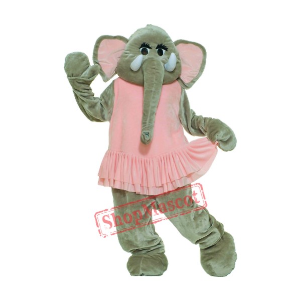 Pink Dress Elephant Mascot Costumes Pink Dress Elephant Mascot Costumes