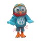 Blue Bird Mascot Costume with Glasses Blue Bird Mascot Costume with Glasses