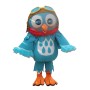 Blue Bird Mascot Costume with Glasses