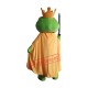 Green Frog Mascot Costume with golden Crown