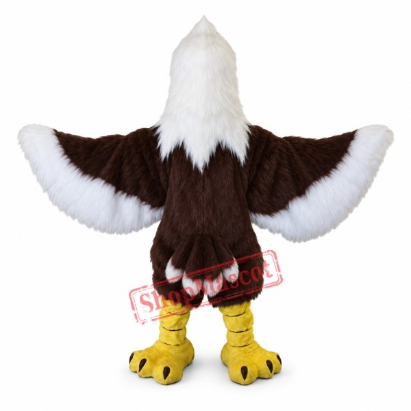 Long Fur Eagle Mascot Costume