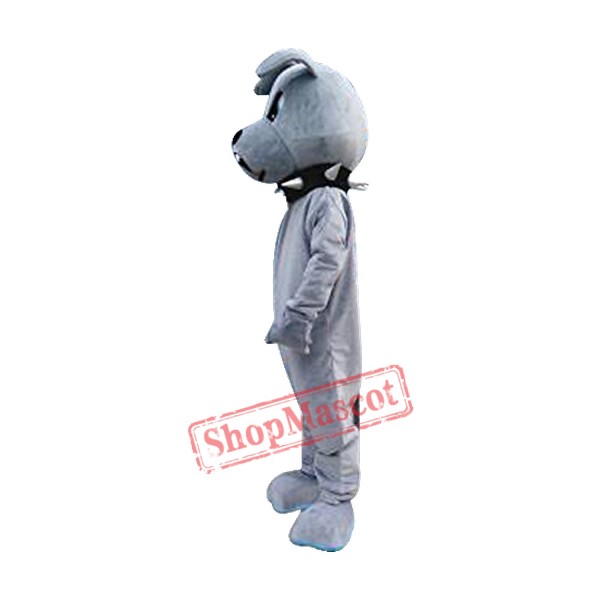 Grey Bulldog Mascot Costume Grey Bulldog Mascot Costume