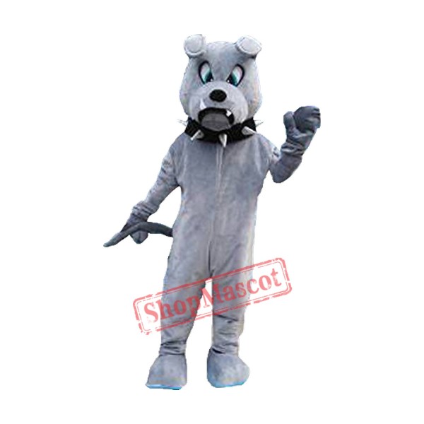 Grey Bulldog Mascot Costume