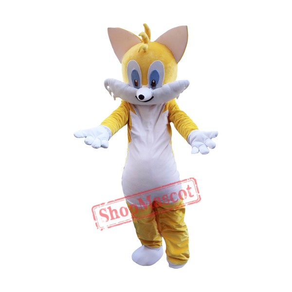 Yellow Cat Mascot Costume