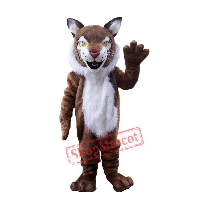 Brown Wildcat Bobcat Mascot Costume