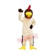 Friendly Beige Chicken Mascot Costume