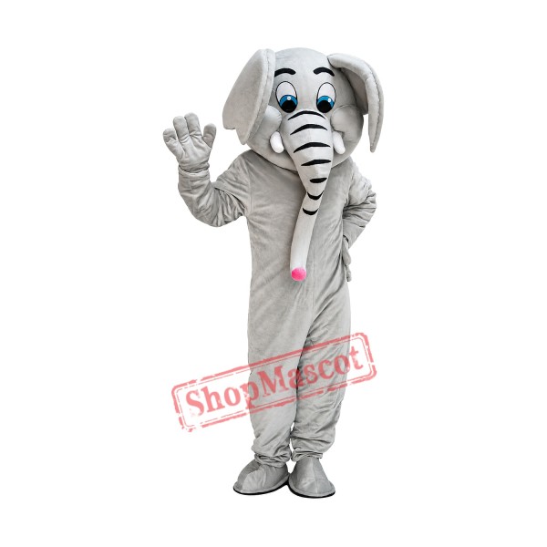 Gray Cute Elephant Mascot Costume on Clearance