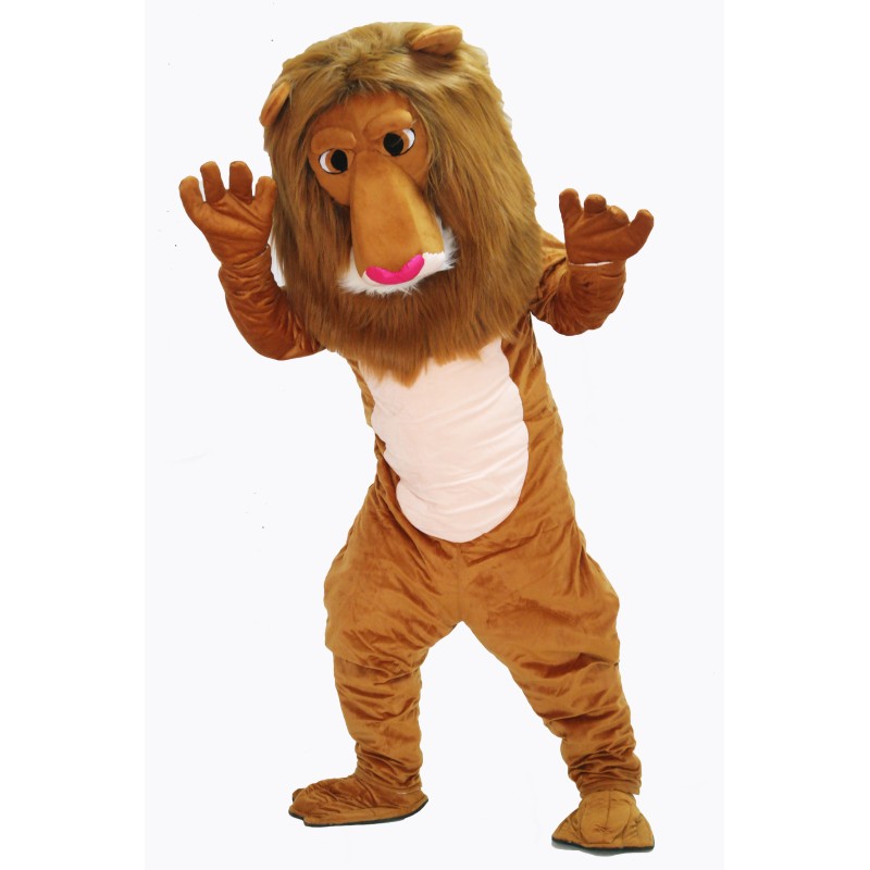 Brown Cute Lion Mascot Costume on Clearance