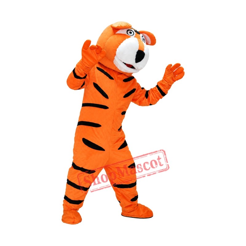 Cute Orange Tiger Mascot Costume on Clearance