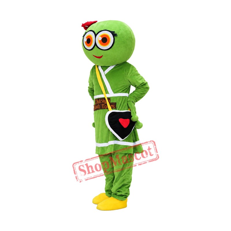 Cute Female Green Frog Mascot Costume on Clearance