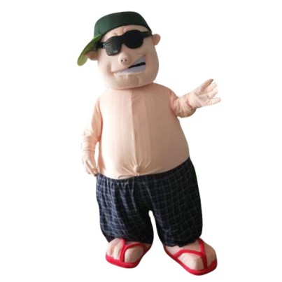Badass Bad Man Cartoon Baddie Mascot Costume Free Shipping