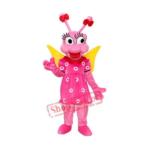 Pink Lady Fenfendu Bee Mascot Costume Pink Lady Fenfendu Bee Mascot Costume