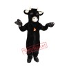 Black Furry Bull Mascot Costume