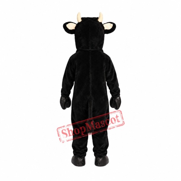 Black Furry Bull Mascot Costume Black Furry Bull Mascot Costume