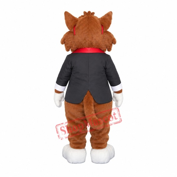 Gentle Georgia Glasses Cat Mascot Costume Gentle Georgia Glasses Cat Mascot Costume