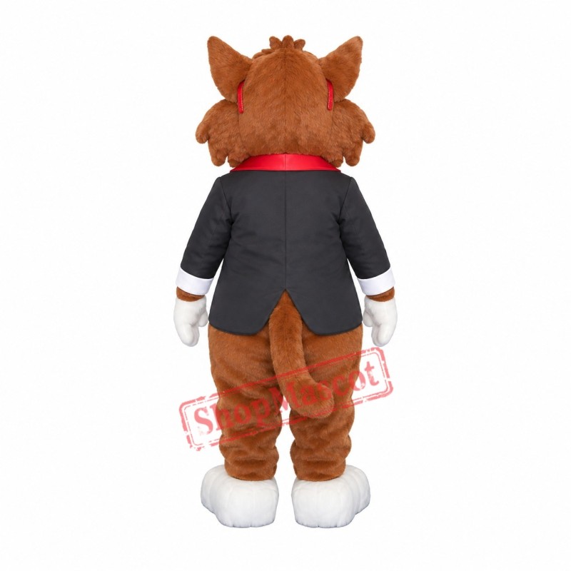 Gentle Georgia Glasses Cat Mascot Costume