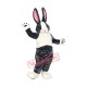 Black and White Pink Ears Rabbit Bunny Mascot Costume Black and White Pink Ears Rabbit Bunny Mascot Costume