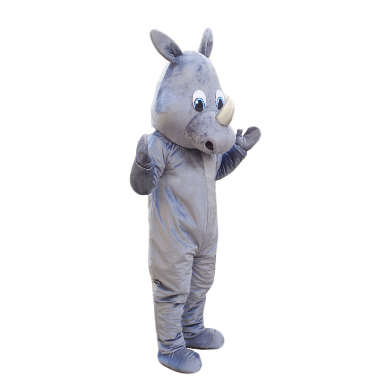 Cute Animal Gray Hippo Mascot Costume for Adult Free Shipping
