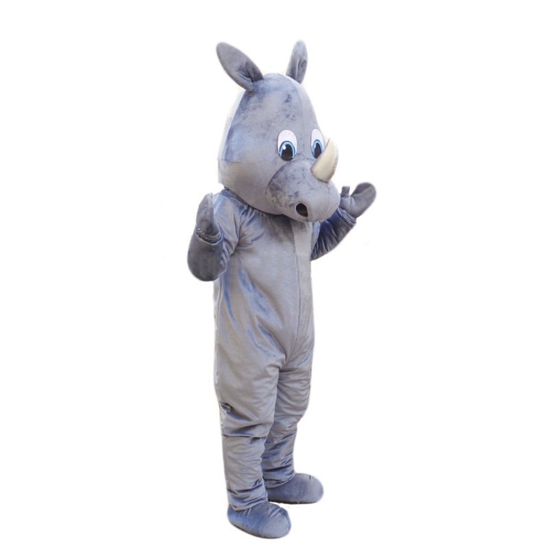 Cute Animal Gray Hippo Mascot Costume for Adult Free Shipping