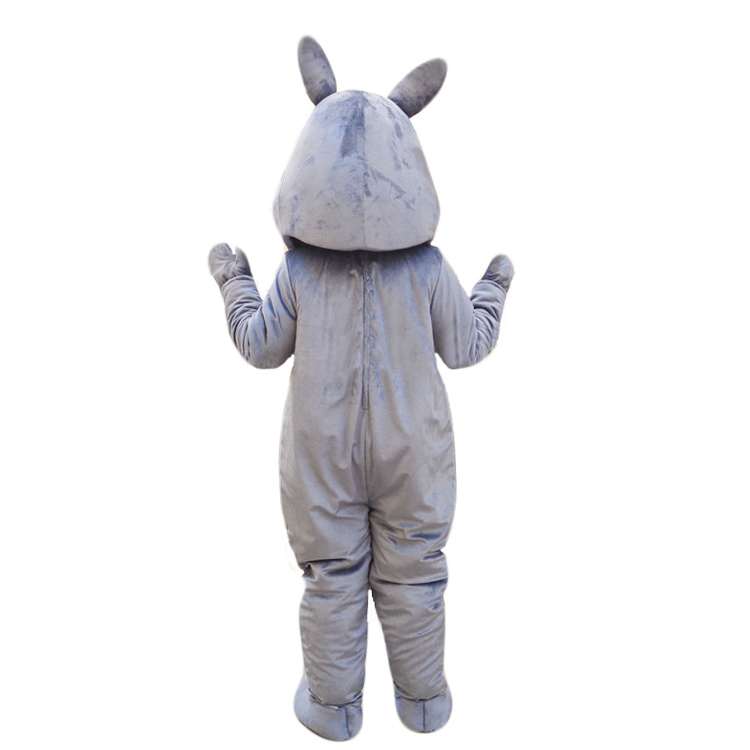 Cute Animal Gray Hippo Mascot Costume for Adult Free Shipping