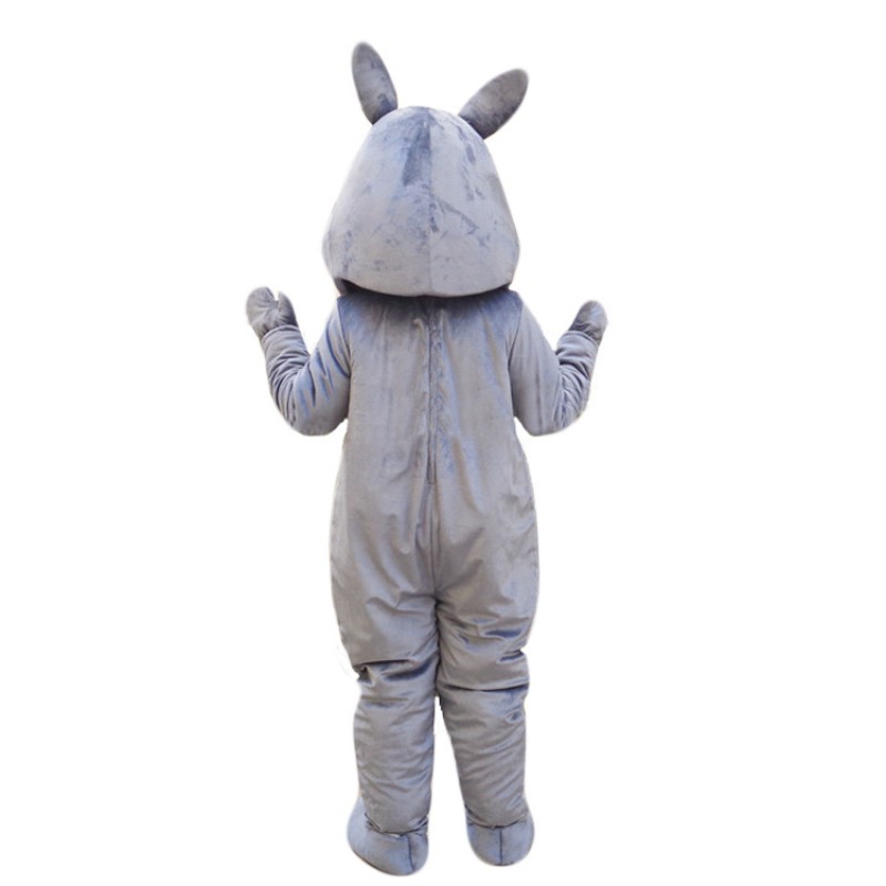 Cute Animal Gray Hippo Mascot Costume for Adult Free Shipping
