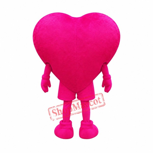 Rose Pink Love Heart Mascot Costume Benevolence Costume for Adult Rose Pink Love Heart Mascot Costume Benevolence Costume for Adult