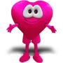 Rose Pink Love Heart Mascot Costume Benevolence Costume for Adult