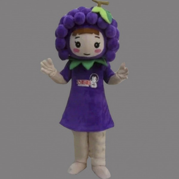 Purple Grape Mascot Costume Vegetable Costume for Adult