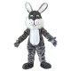 White Beard Black Rabbit Mascot Costume Easter Costume for Adult