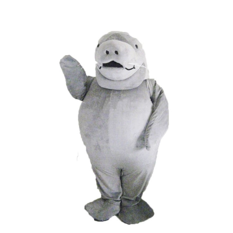 Attractive Gray Sea Cow Mascot Costume for Adult Free Shipping