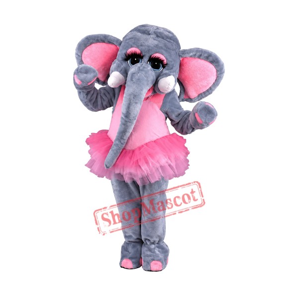 Pink and Gray Female Elephant Mascot Costume Free Shipping Pink and Gray Female Elephant Mascot Costume Free Shipping