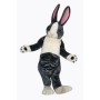 Black and White Pink Ears Rabbit Bunny Mascot Costume