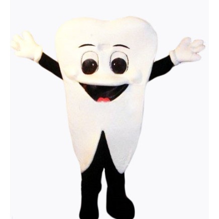 White Teeth Mascot Costume Free Shipping