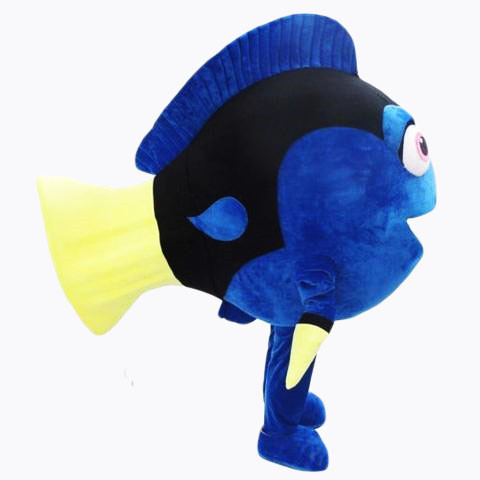 Beautiful Blue Fish Mascot Costume Free Shipping