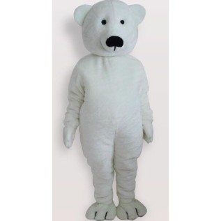 White Polar Bear Mascot Adult Costume