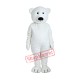 White Polar Bear Mascot Adult Costume