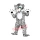 Black and White Tiger Mascot Costumes Black and White Tiger Mascot Costumes